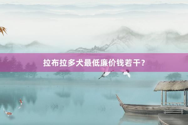 拉布拉多犬最低廉价钱若干？