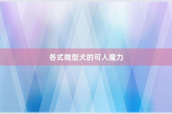 各式微型犬的可人魔力